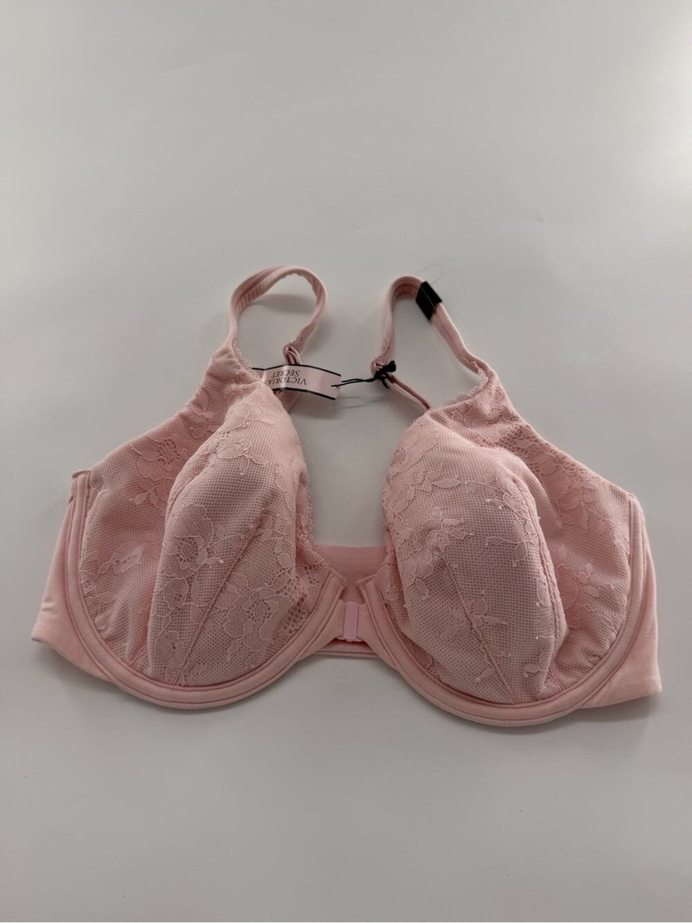 Victoria’s Secret Unlined Perfect Coverage Pink Lace Women’s NWT NEW 32DD